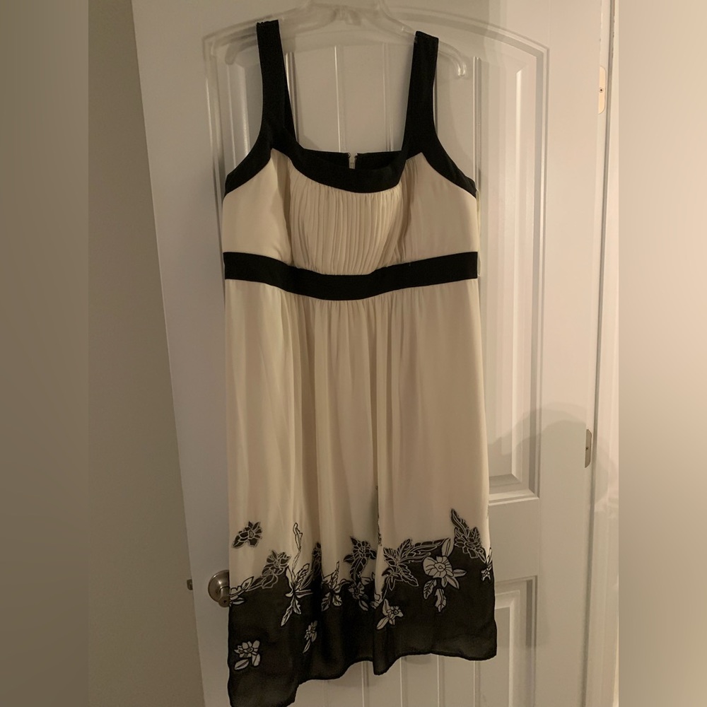 Dressy white and black dress